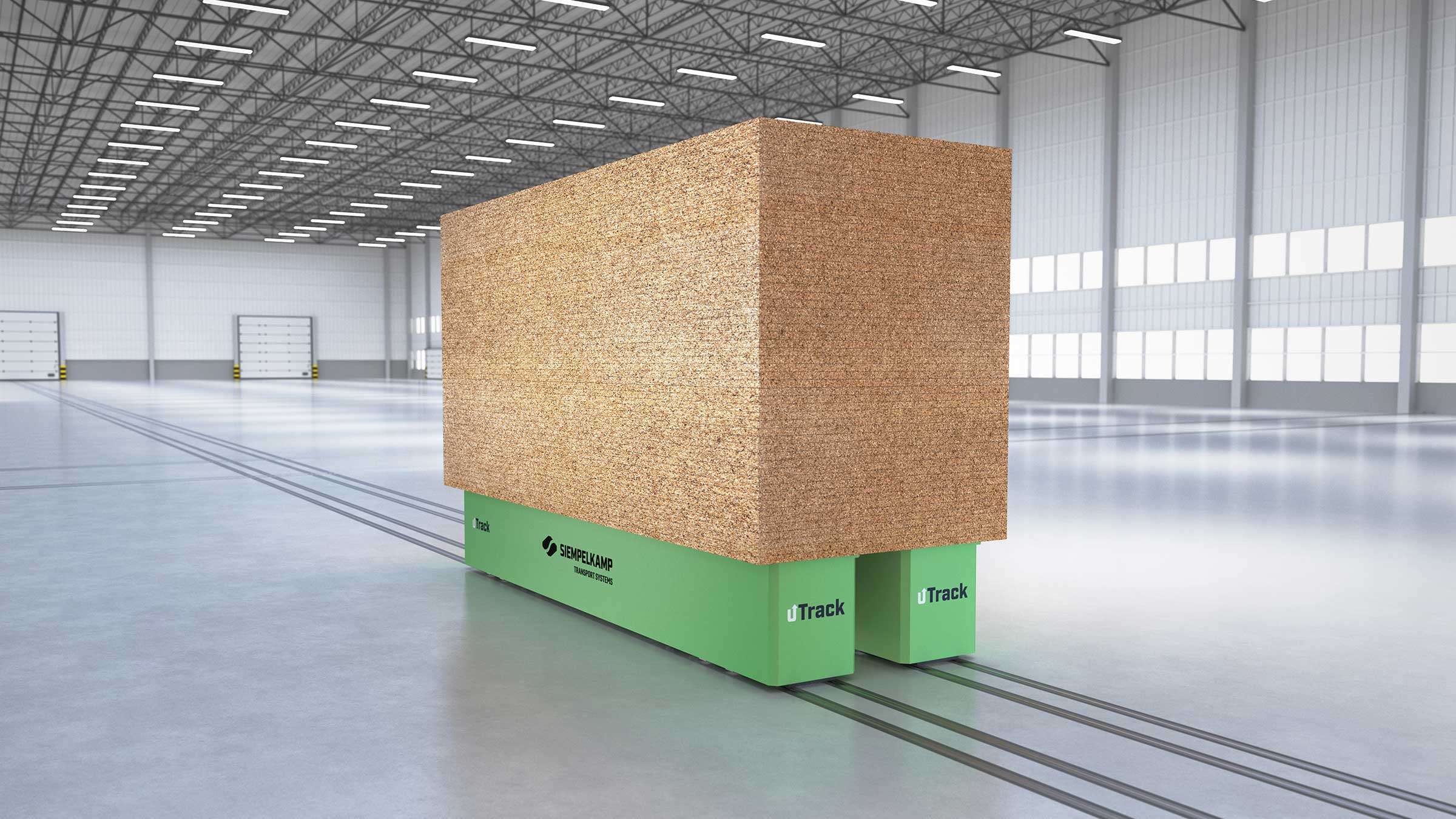Transport van houten planken