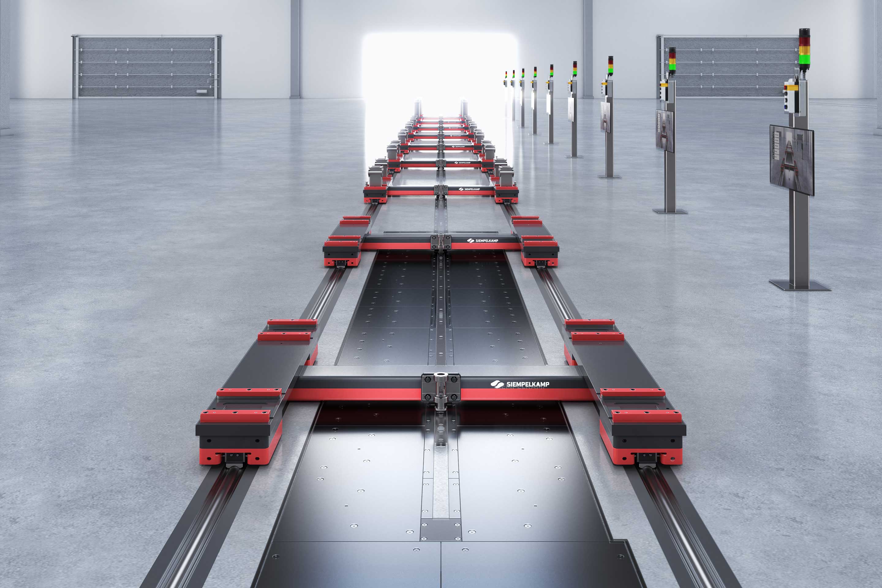 Système de transport motorisé pour les lignes de montage